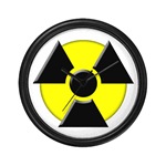 3D Radioactive Symbol Wall Clock