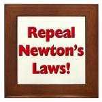 Repeal Newton's Laws Framed Tile