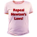 Repeal Newton's Laws Jr. Ringer T-Shirt