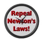Repeal Newton's Laws Large Wall Clock