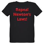 Repeal Newton's Laws Organic Kids T-Shirt (dark)