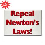 Repeal Newton's Laws Rectangle Magnet (100 pack)