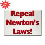 Repeal Newton's Laws Rectangle Magnet (10 pack)