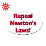 Repeal Newton's Laws Sticker (Oval 50 pk)