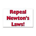 Repeal Newton's Laws Sticker (Rectangle)