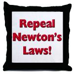 Repeal Newton's Laws Throw Pillow