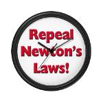 Repeal Newton's Laws Wall Clock