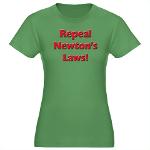 Repeal Newton's Laws Women's Fitted T-Shirt (dark)