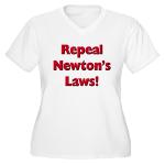 Repeal Newton's Laws Women's Plus Size V-Neck T-Sh