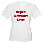 Repeal Newton's Laws Women's V-Neck T-Shirt