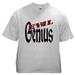 Evil Genius Ash Grey T-Shirt