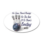 Bowling Therapy Oval Sticker