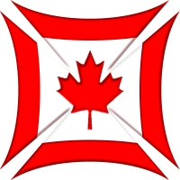 Canadian Flag Biker Maltese Iron Chopper Cross