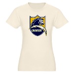 Chargers Bolt Shield Organic Women's Fitted T-Shir