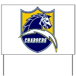 Chargers Bolt Shield Yard Sign