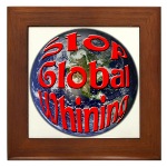 Stop Global Whining Framed Tile