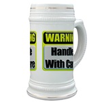 Handle With Care Warning  Beer Stein
