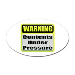 Contents Under Pressure Oval Sticker