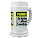 Do Not Operate Warning Beer Stein