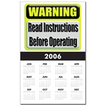Read Instructions First  Calendar Print
