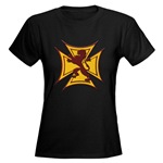 Royal Scottish Biker Cross Women's Dark T-Shirt