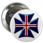 British Biker Cross Button