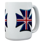 British Biker Cross Large Mug