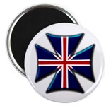 British Biker Cross Magnet