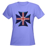 British Biker Cross Women's Dark T-Shirt